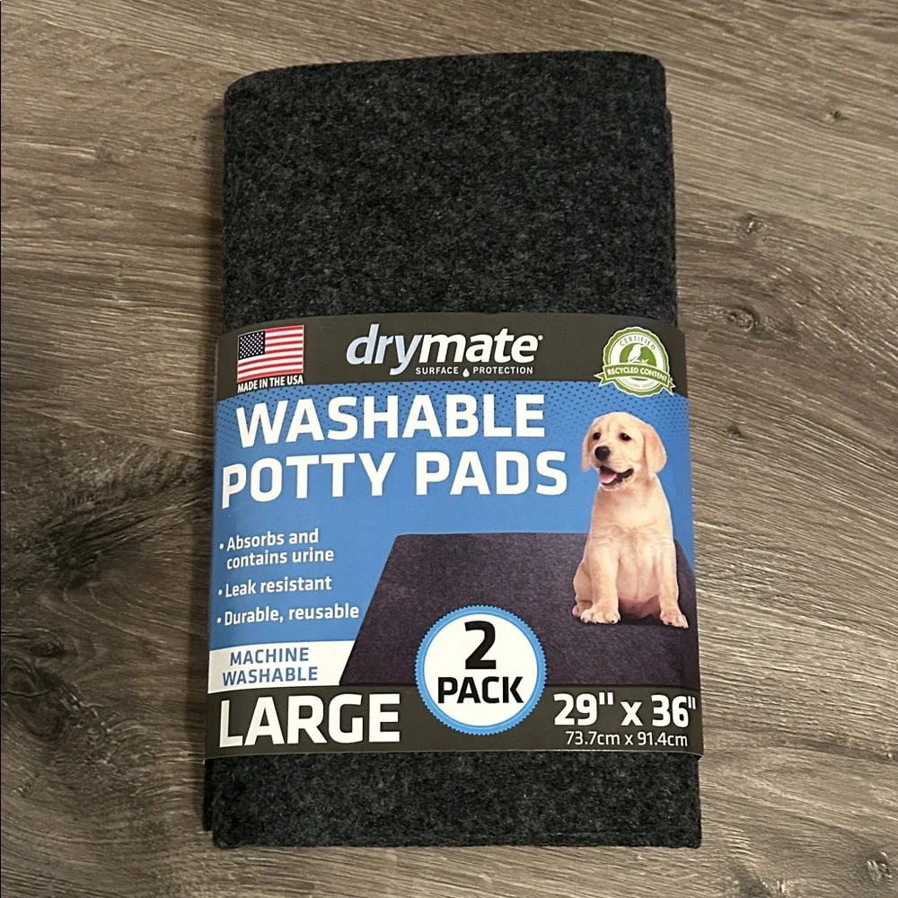 Washable Potty Pads - Large, Gray - 2 Pack